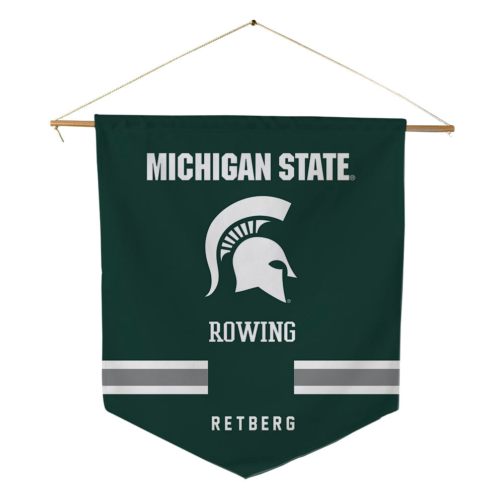 Michigan State - NCAA Women's Rowing : Catherine Retberg - Pennant - 18" x 21"-0