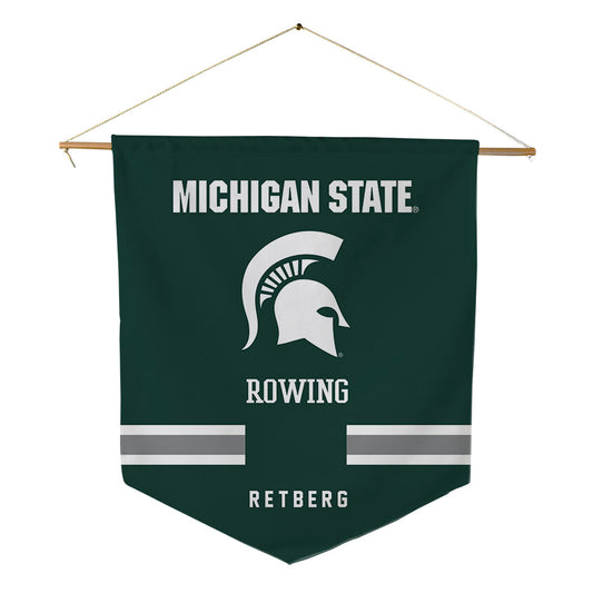 Michigan State - NCAA Women's Rowing : Catherine Retberg - Pennant - 18" x 21"-0