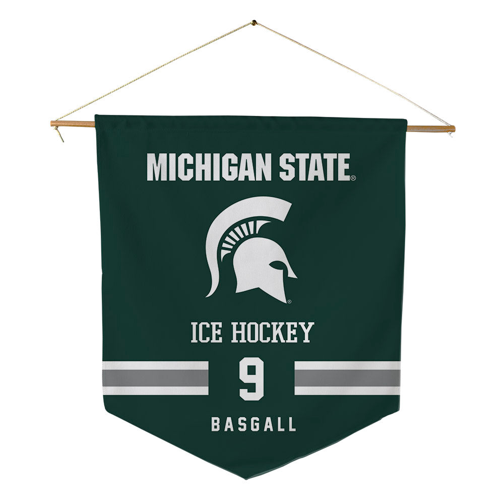 Michigan State - NCAA Men's Ice Hockey : Matthew Basgall - Pennant - 18" x 21"-0