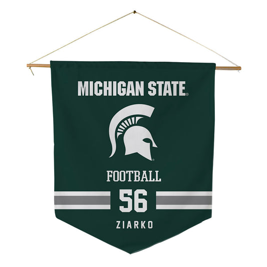 Michigan State - NCAA Football : Jack Ziarko - Pennant - 18" x 21"-0