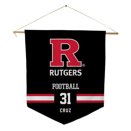 Rutgers - NCAA Football : Sebastian Cruz - Pennant - 18" x 21"-0