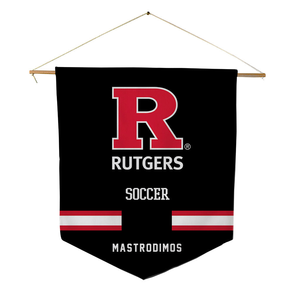 Rutgers - NCAA Men's Soccer : Zachary Mastrodimos - Pennant - 18" x 21"-0