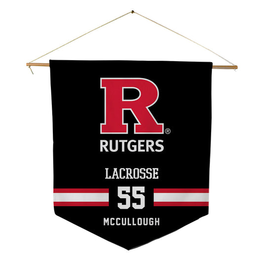 Rutgers - NCAA Men's Lacrosse : Charlie McCullough - Pennant - 18" x 21"-0