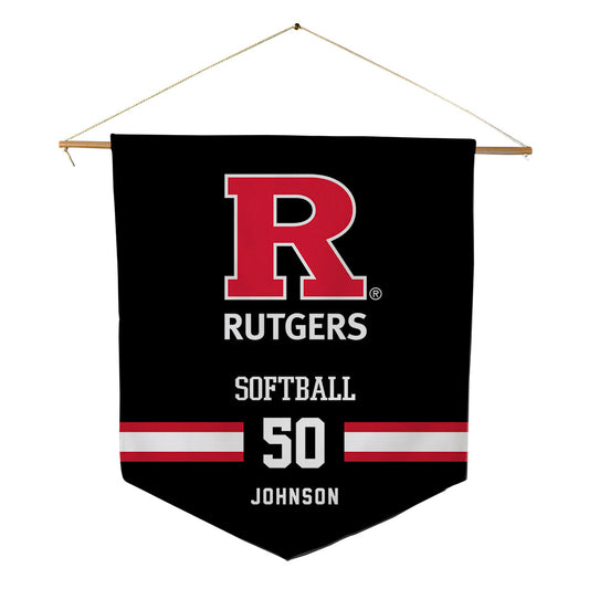 Rutgers - NCAA Softball : Dezaria Johnson - Pennant - 18" x 21"-0