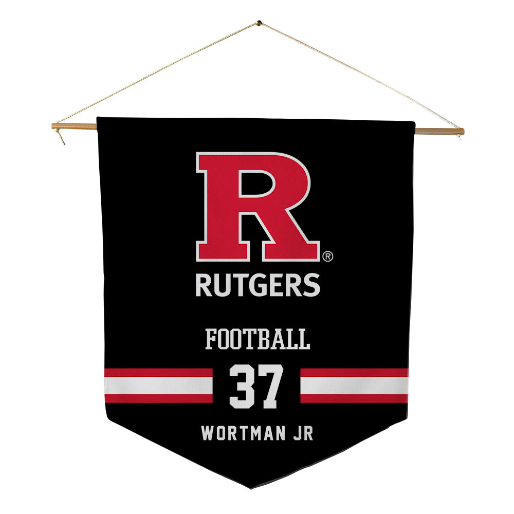 Rutgers - NCAA Football : RJ Wortman Jr - Pennant - 18" x 21"-0