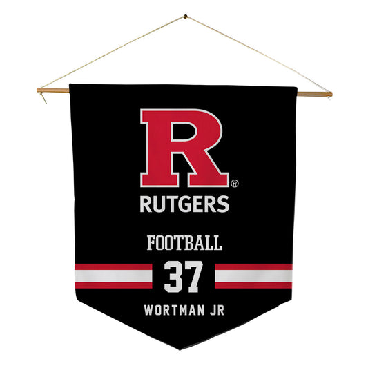 Rutgers - NCAA Football : RJ Wortman Jr - Pennant - 18" x 21"-0