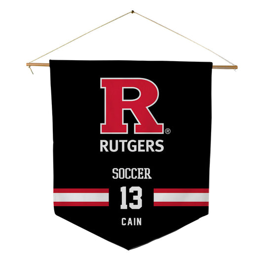 Rutgers - NCAA Women's Soccer : Audrey Cain - Pennant - 18" x 21"-0