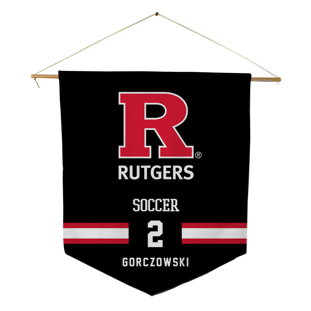 Rutgers - NCAA Men's Soccer : Simon Gorczowski - Pennant - 18" x 21"-0