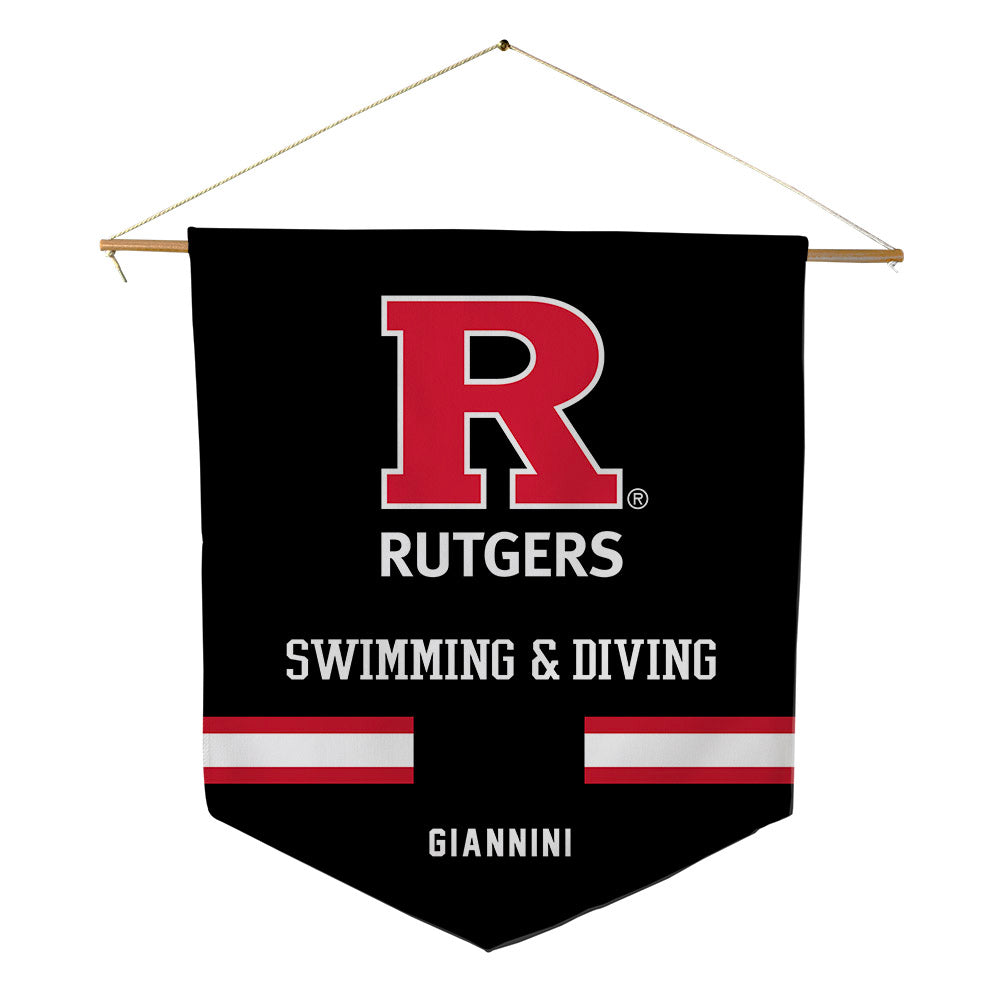 Rutgers - NCAA Women's Swimming & Diving : Valentina Giannini - Pennant - 18" x 21"-0