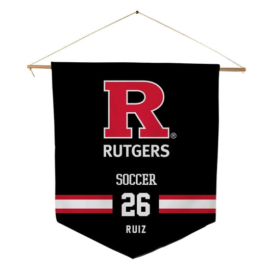 Rutgers - NCAA Men's Soccer : Erick Ruiz - Pennant - 18" x 21"-0