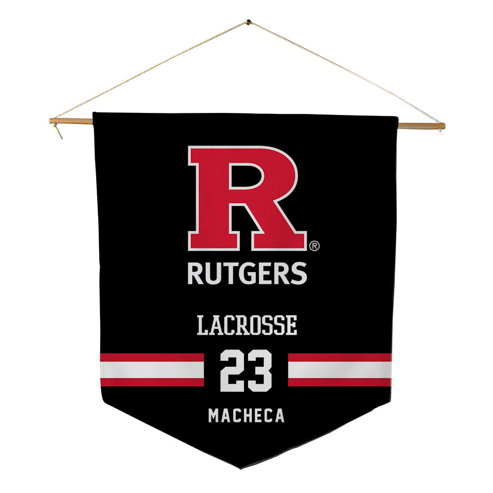 Rutgers - NCAA Men's Lacrosse : Andrew Macheca - Pennant - 18" x 21"-0