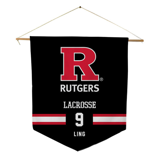 Rutgers - NCAA Women's Lacrosse : Caroline Ling - Pennant - 18" x 21"-0