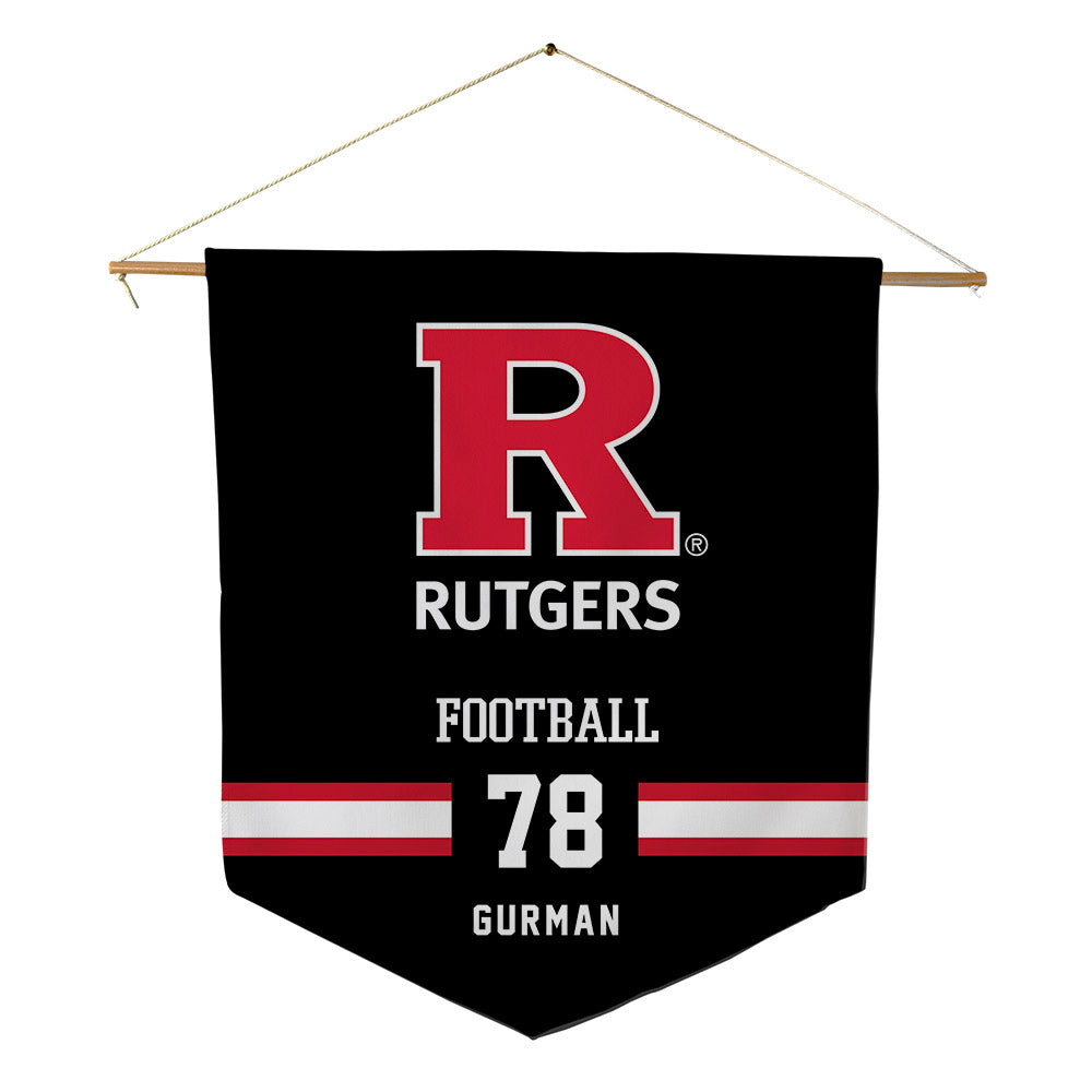 Rutgers - NCAA Football : Miron Gurman - Pennant - 18" x 21"-0