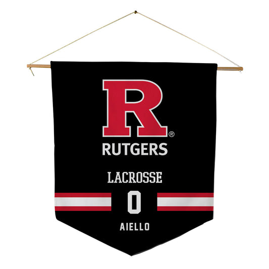 Rutgers - NCAA Men's Lacrosse : Jj Aiello - Pennant - 18" x 21"-0