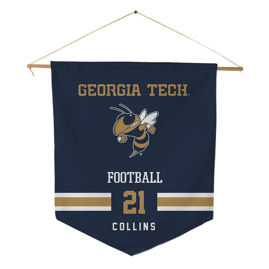 Georgia Tech - NCAA Football : Darnell Collins - Pennant - 18" x 21"-0