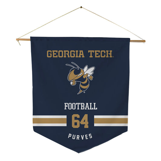 Georgia Tech - NCAA Football : Ryan Purves - Pennant - 18" x 21"-0