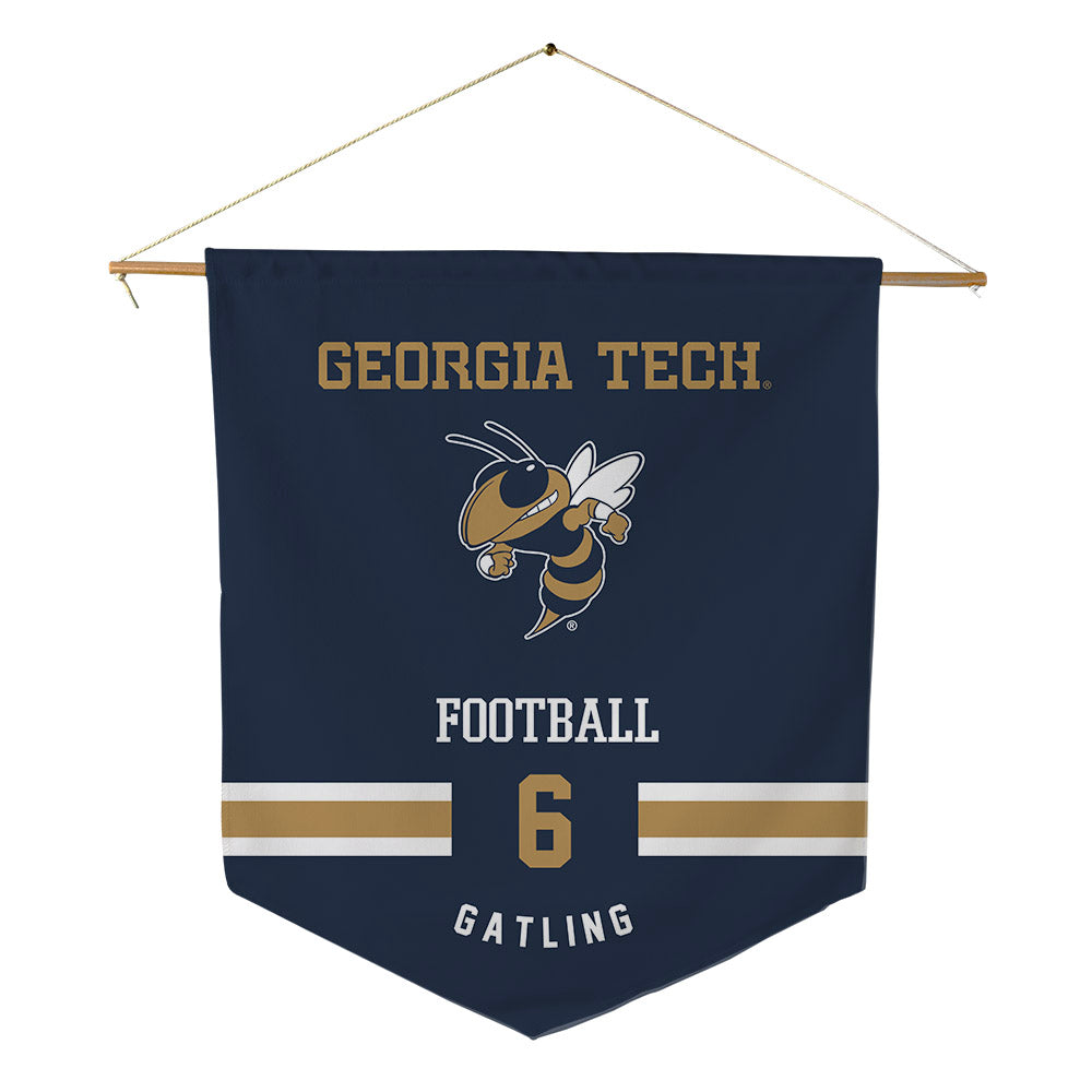 Georgia Tech - NCAA Football : Debron Gatling - Pennant - 18" x 21"-0