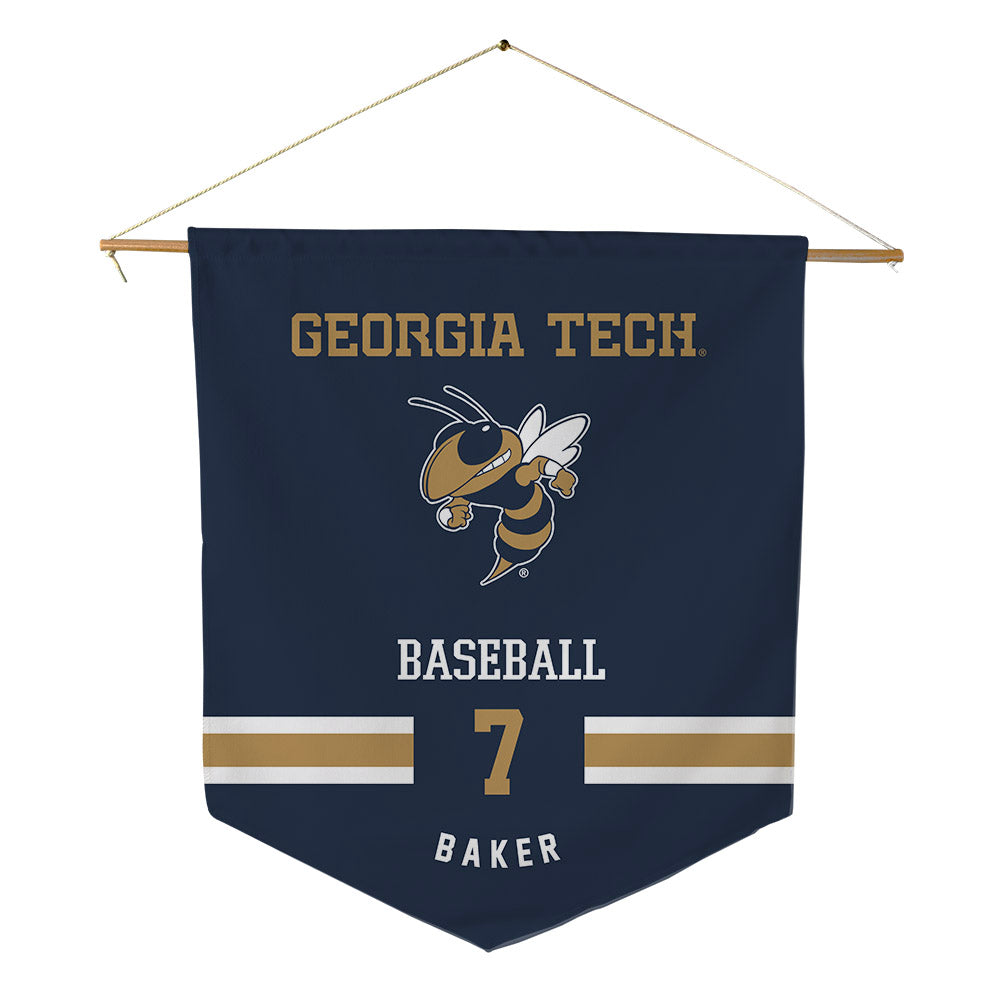 Georgia Tech - NCAA Baseball : Will Baker - Pennant - 18" x 21"-0