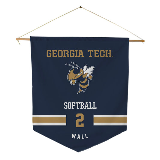 Georgia Tech - NCAA Softball : Raegan Wall - Pennant - 18" x 21"-0