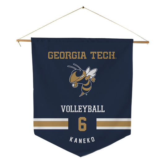 Georgia Tech - NCAA Women's Volleyball : Mana Kaneko - Pennant - 18" x 21"-0