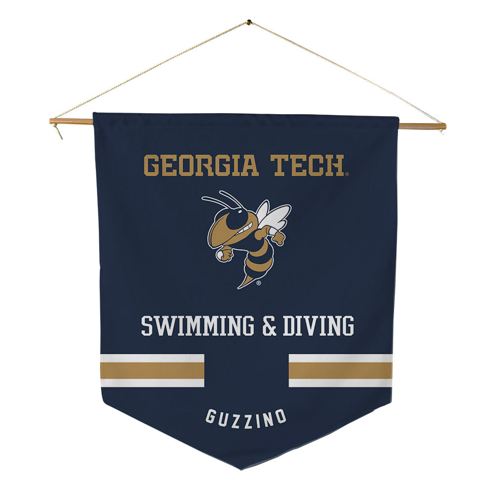 Georgia Tech - NCAA Women's Swimming & Diving : MaryGrace Guzzino - Pennant - 18" x 21"-0