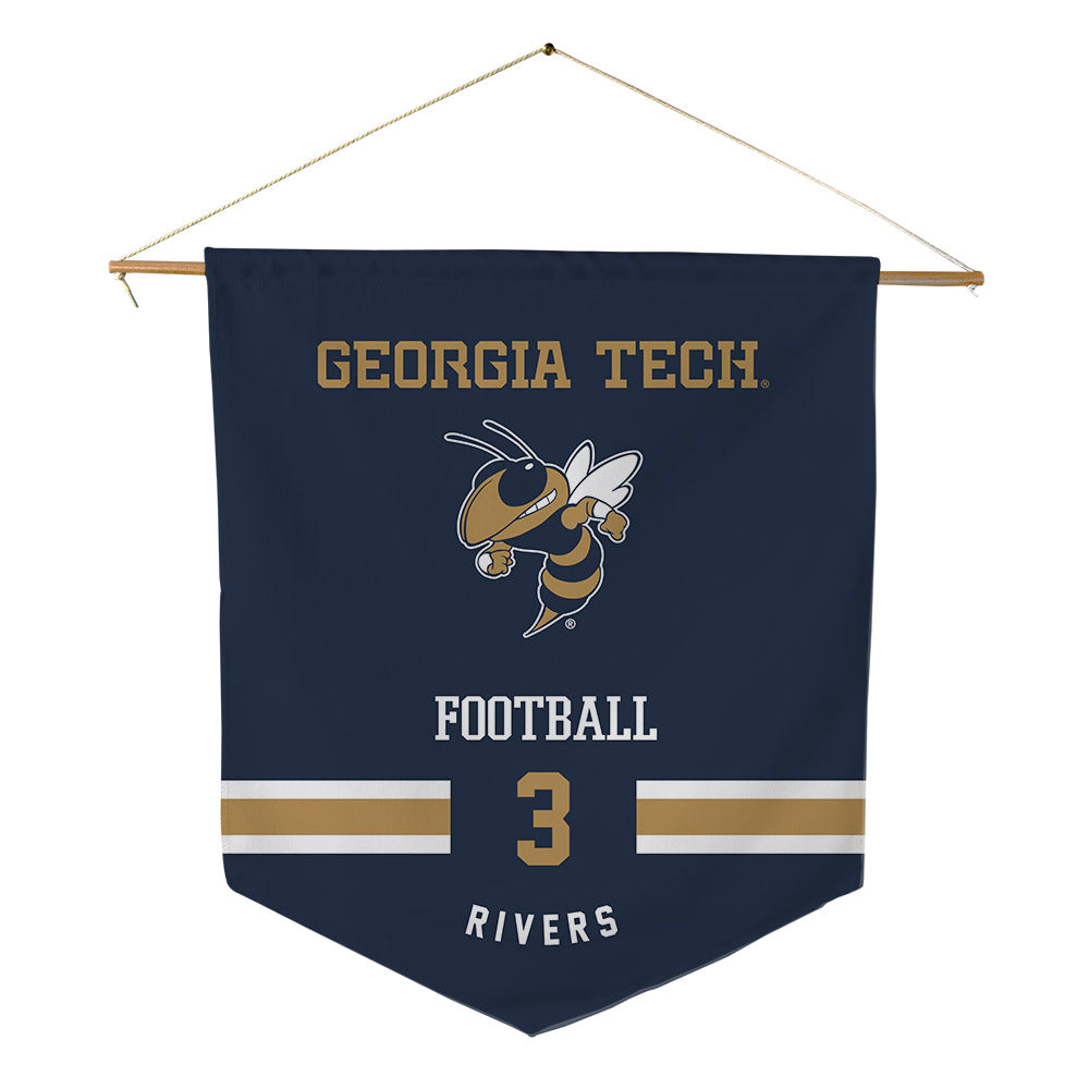 Georgia Tech - NCAA Football : Eric Rivers - Pennant - 18" x 21"-0