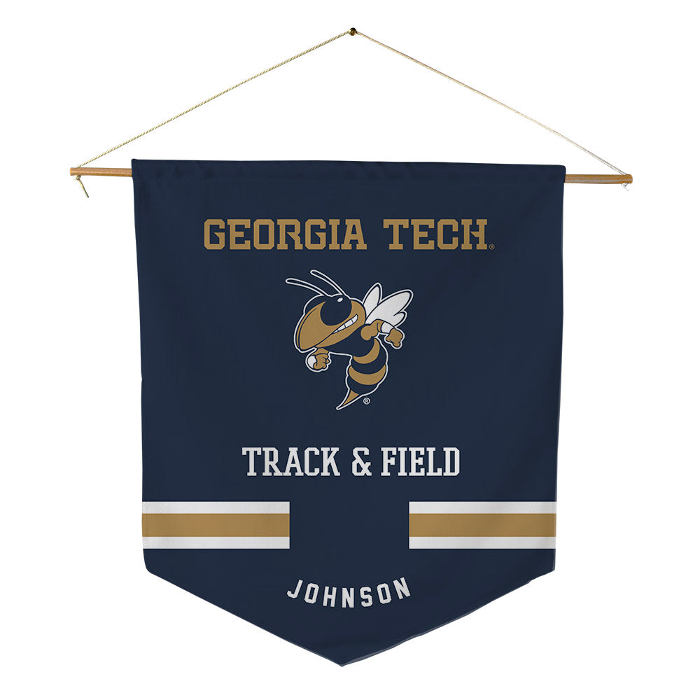 Georgia Tech - NCAA Women's Track & Field : Kendall Johnson - Pennant - 18" x 21"-0