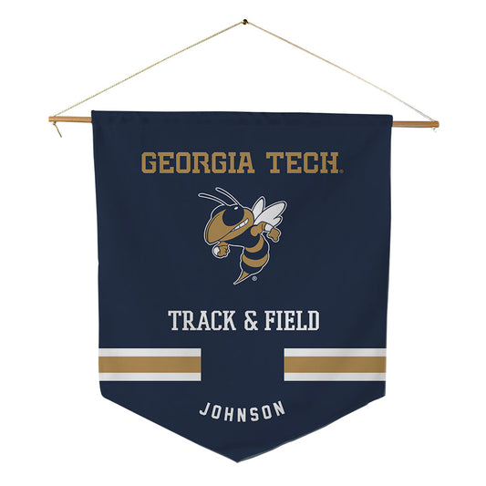 Georgia Tech - NCAA Women's Track & Field : Kendall Johnson - Pennant - 18" x 21"-0