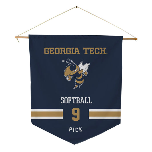 Georgia Tech - NCAA Softball : Landri Pick - Pennant - 18" x 21"-0