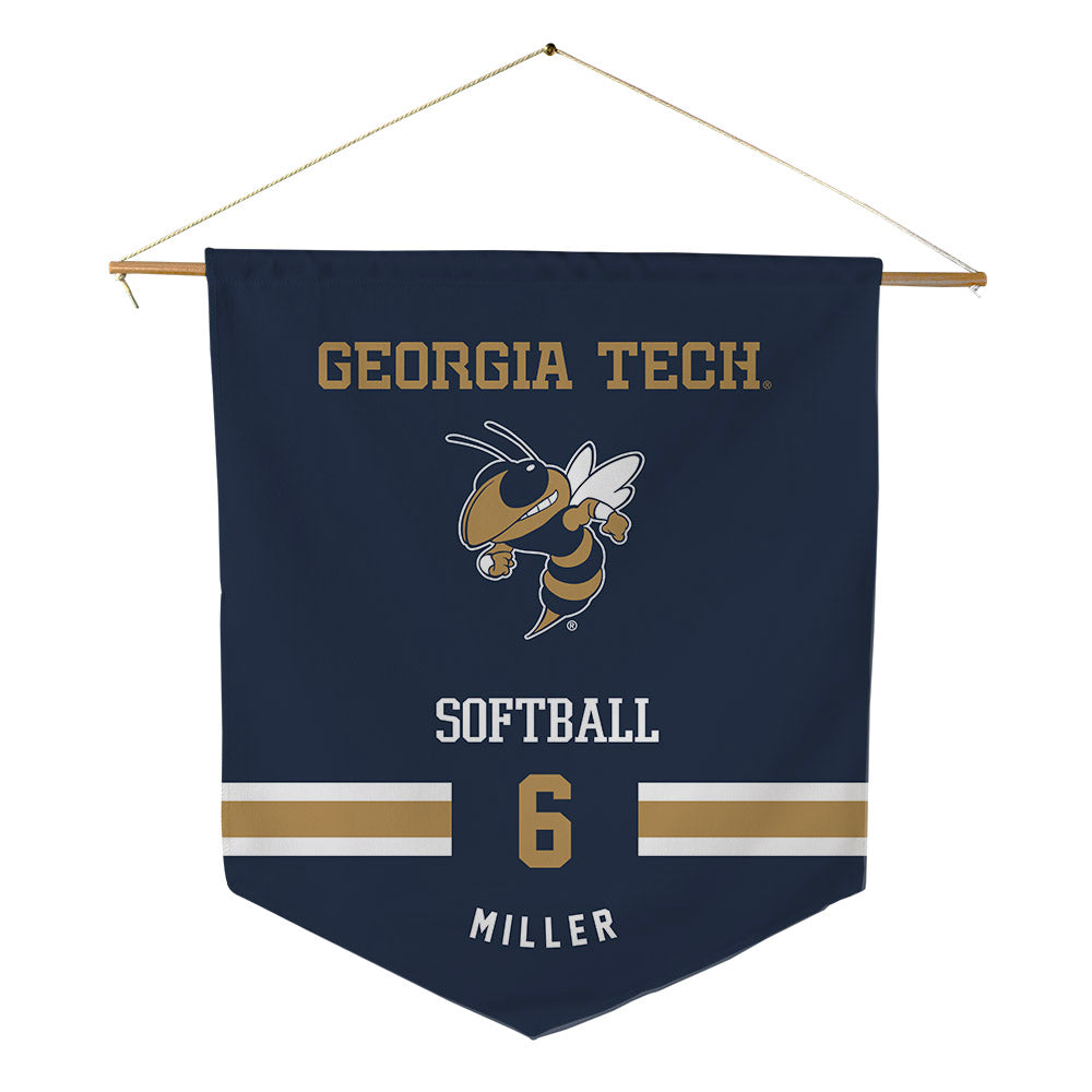 Georgia Tech - NCAA Softball : Payton Miller - Pennant - 18" x 21"-0
