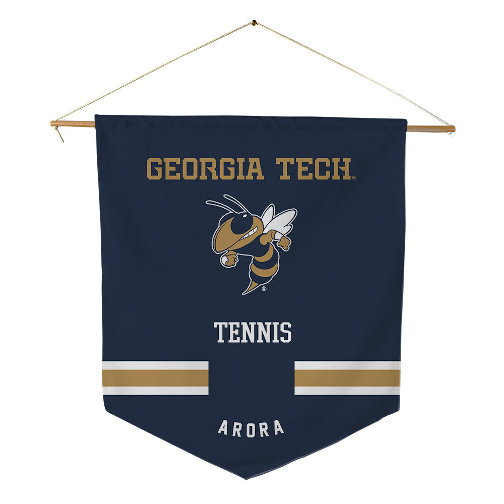 Georgia Tech - NCAA Men's Tennis : Krish Arora - Pennant - 18" x 21"-0