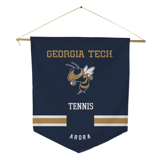 Georgia Tech - NCAA Men's Tennis : Krish Arora - Pennant - 18" x 21"-0