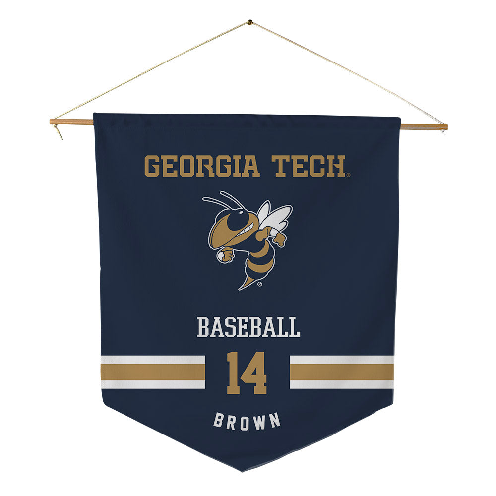 Georgia Tech - NCAA Baseball : Cade Brown - Pennant - 18" x 21"-0