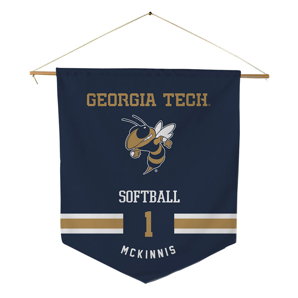 Georgia Tech - NCAA Softball : Abby McKinnis - Pennant - 18" x 21"-0
