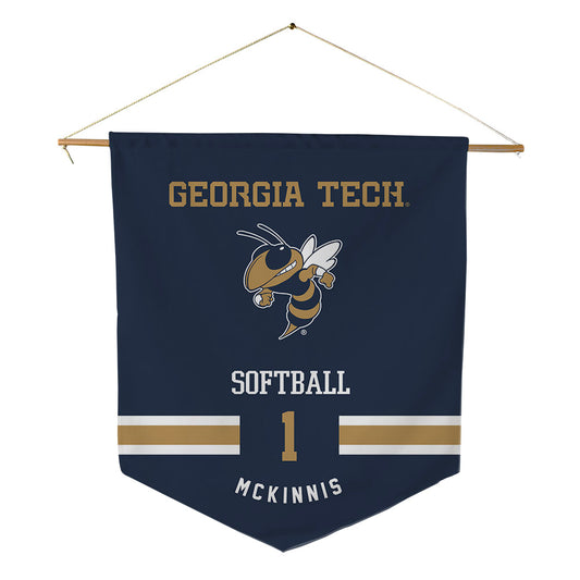 Georgia Tech - NCAA Softball : Abby McKinnis - Pennant - 18" x 21"-0