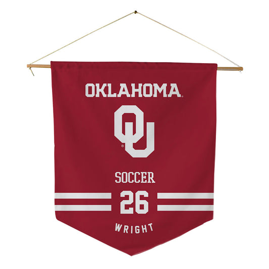 Oklahoma - NCAA Women's Soccer : Olivia Wright - Pennant - 18" x 21"-0