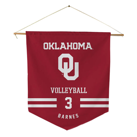 Oklahoma - NCAA Women's Volleyball : Tekoa Barnes - Pennant - 18" x 21"-0