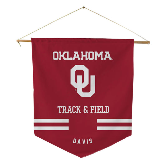 Oklahoma - NCAA Men's Track & Field : Andrew Davis - Pennant - 18" x 21"-0
