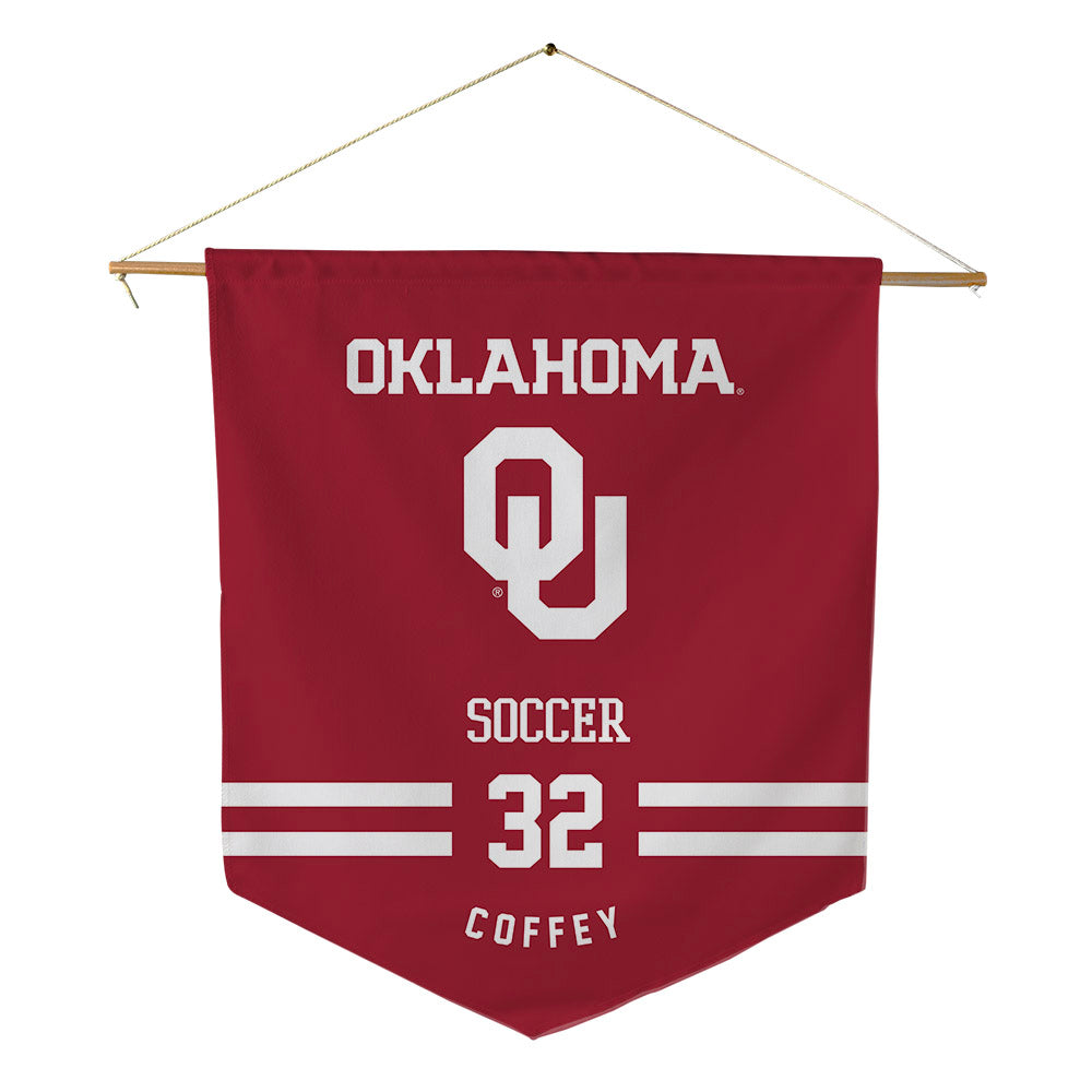 Oklahoma - NCAA Women's Soccer : Halley Coffey - Pennant - 18" x 21"-0