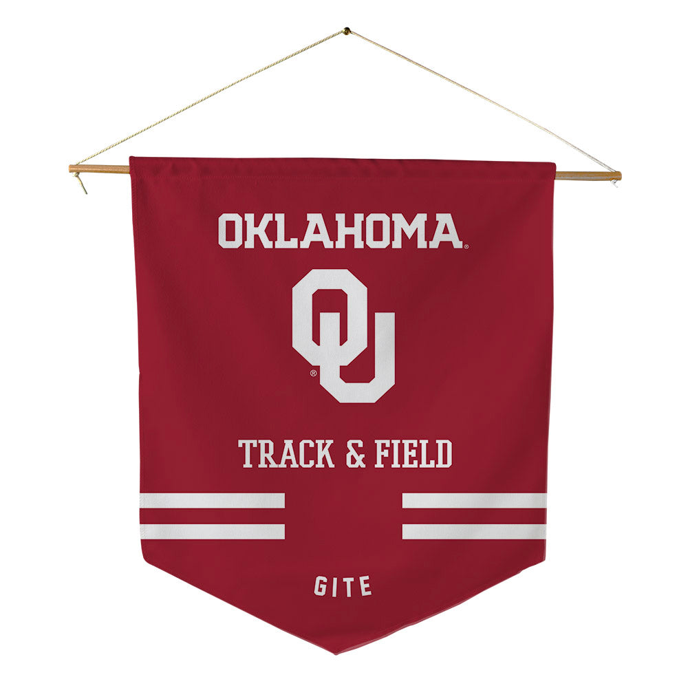 Oklahoma - NCAA Women's Track & Field : McCarley Gite - Pennant - 18" x 21"-0