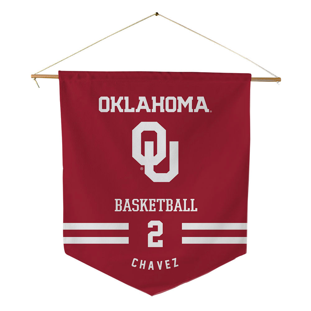 Oklahoma - NCAA Women's Basketball : Aaliyah Chavez - Pennant - 18" x 21"-0