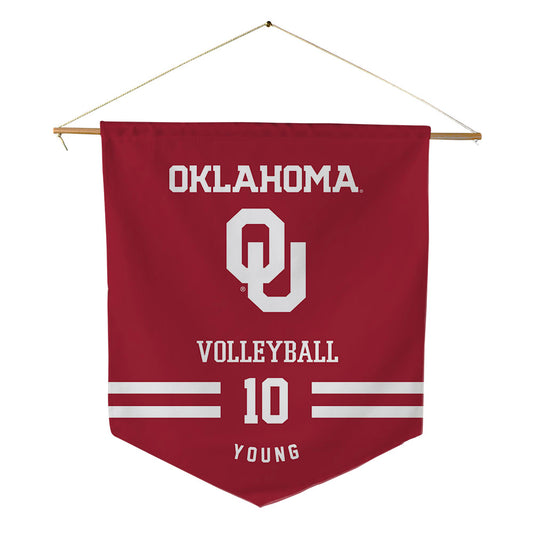 Oklahoma - NCAA Women's Volleyball : Mikala Young - Pennant - 18" x 21"-0