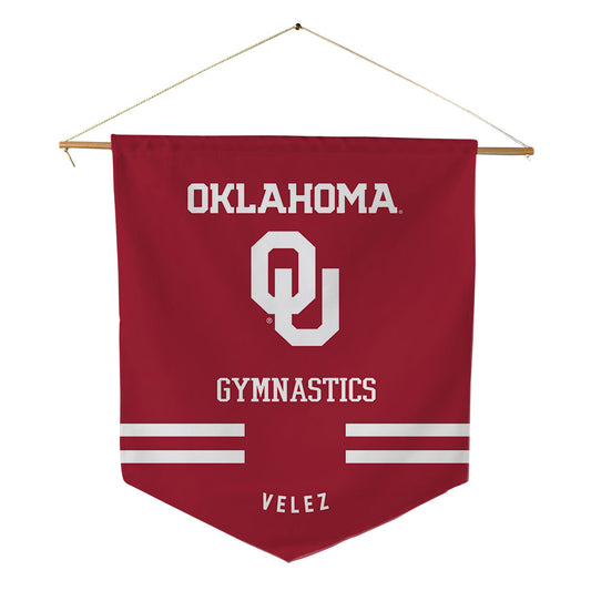 Oklahoma - NCAA Men's Gymnastics : Francisco Velez - Pennant - 18" x 21"-0