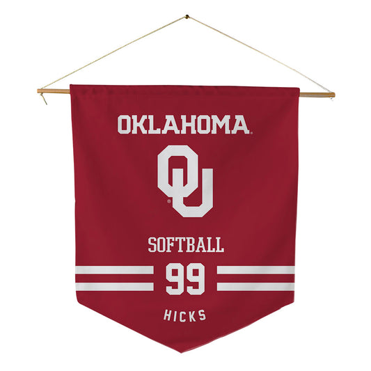 Oklahoma - NCAA Softball : Corri Hicks - Pennant - 18" x 21"-0