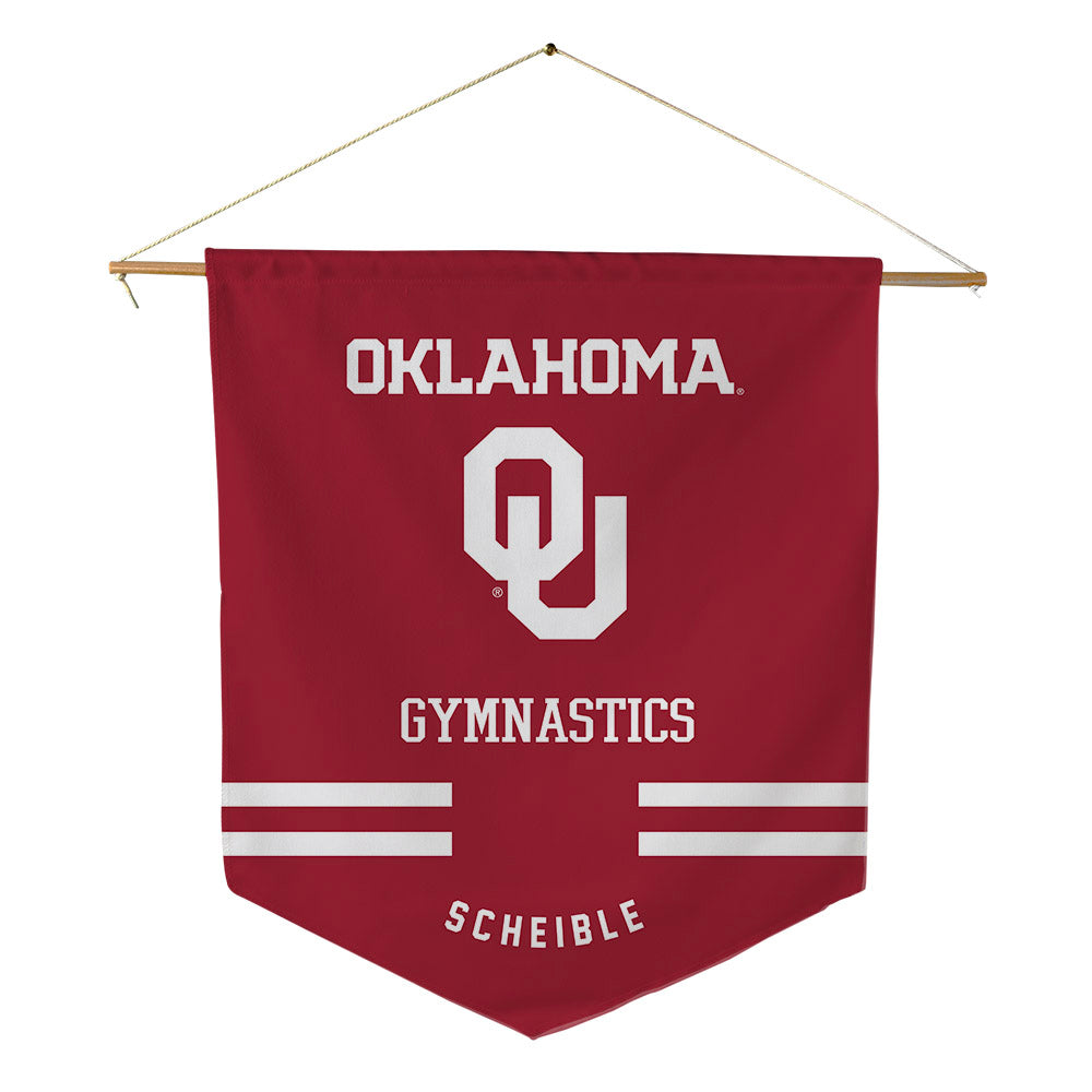 Oklahoma - NCAA Women's Gymnastics : Hannah Scheible - Pennant - 18" x 21"-0