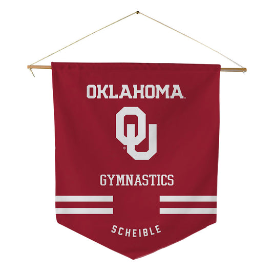 Oklahoma - NCAA Women's Gymnastics : Hannah Scheible - Pennant - 18" x 21"-0