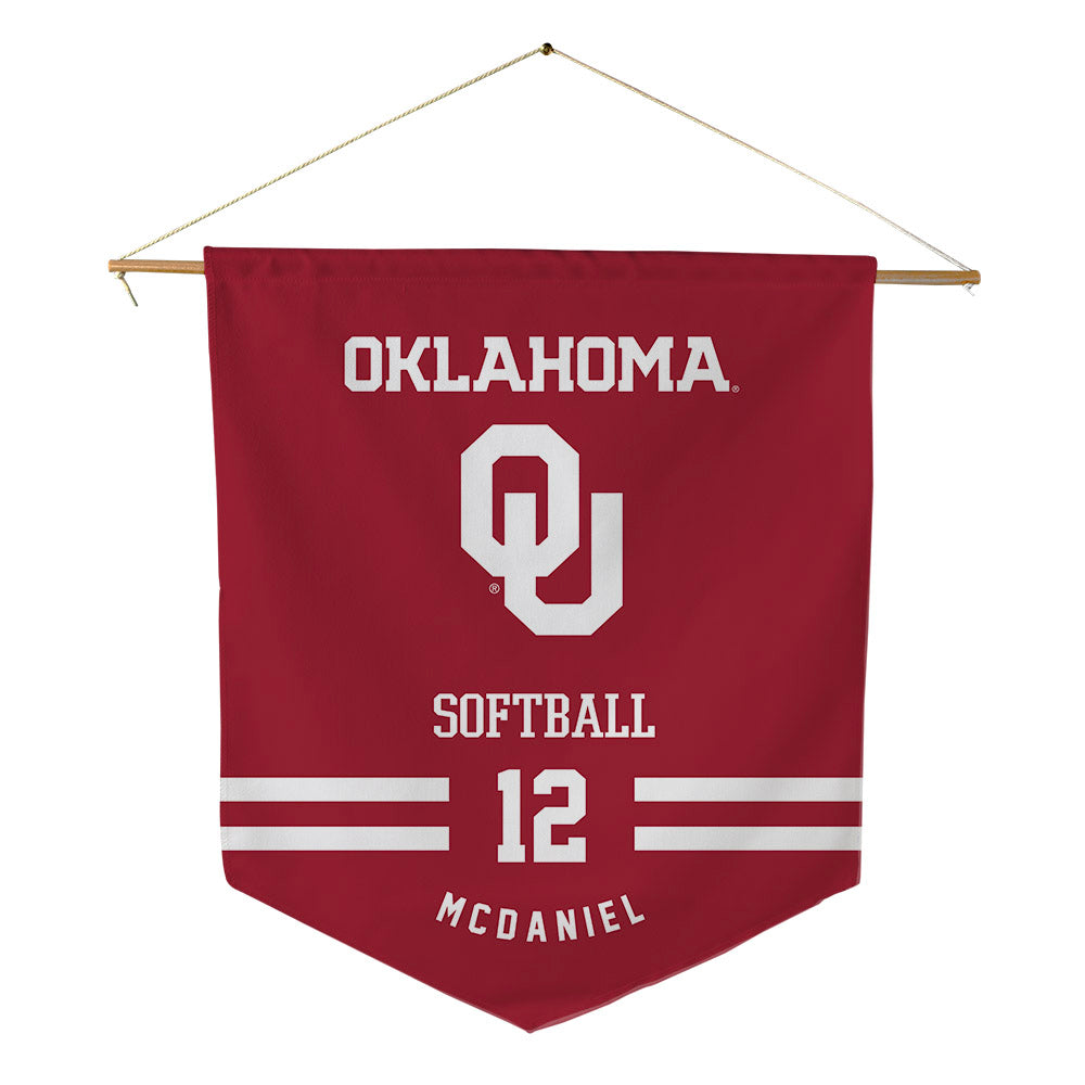 Oklahoma - NCAA Softball : Lexi McDaniel - Pennant - 18" x 21"-0