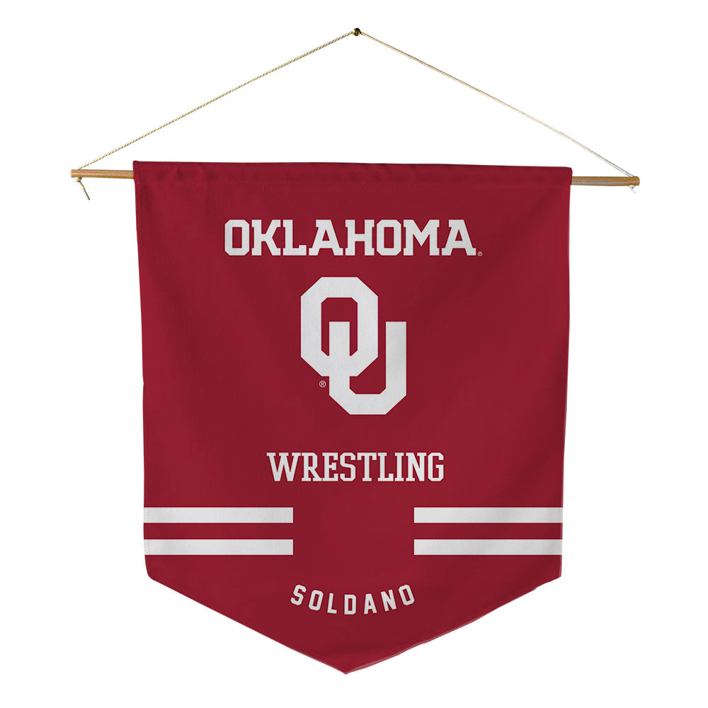 Oklahoma - NCAA Wrestling : Brian Soldano - Pennant - 18" x 21"-0