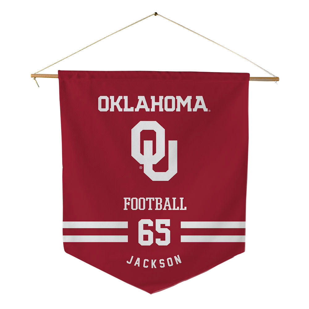 Oklahoma - NCAA Football : Jayden Jackson - Pennant - 18" x 21"-0