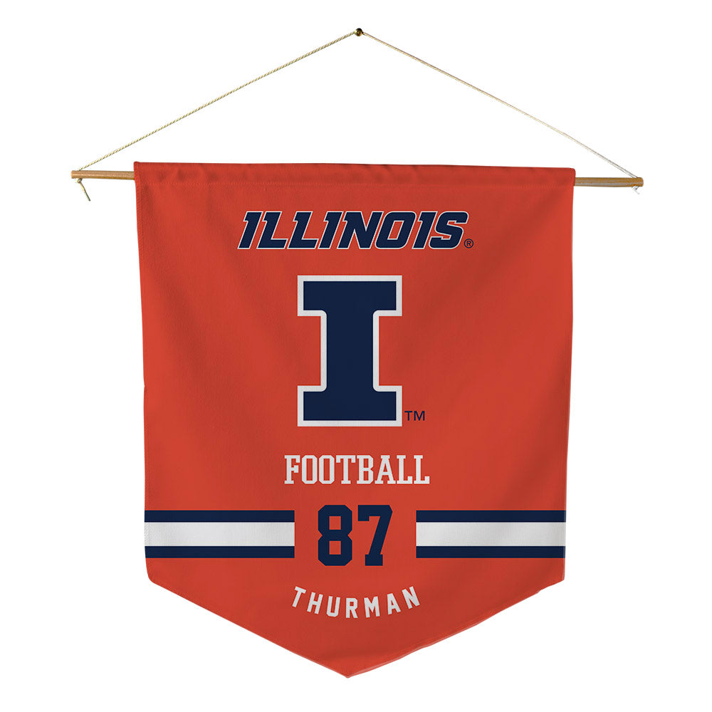 Illinois - NCAA Football : BJ Thurman - Pennant - 18" x 21"-0